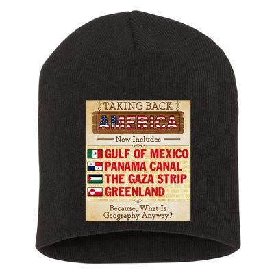 Taking Back America Meme Geography Fail Funny Gulf Of Mexico Short Acrylic Beanie