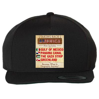 Taking Back America Meme Geography Fail Funny Gulf Of Mexico Wool Snapback Cap