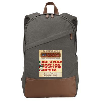 Taking Back America Meme Geography Fail Funny Gulf Of Mexico Cotton Canvas Backpack