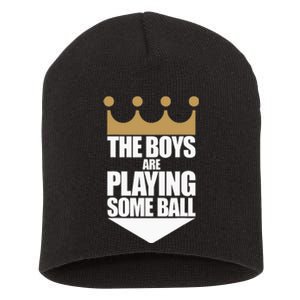 The Boy Are Playing Some Ball Short Acrylic Beanie