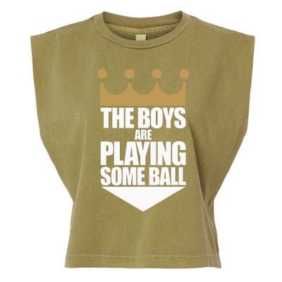 The Boy Are Playing Some Ball Garment-Dyed Women's Muscle Tee