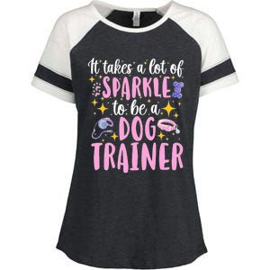 To Be A Dog Trainer Dog Training Great Gift Enza Ladies Jersey Colorblock Tee