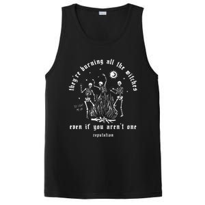 Theyre Burning All The Witches Halloween Skeleton Dancing PosiCharge Competitor Tank