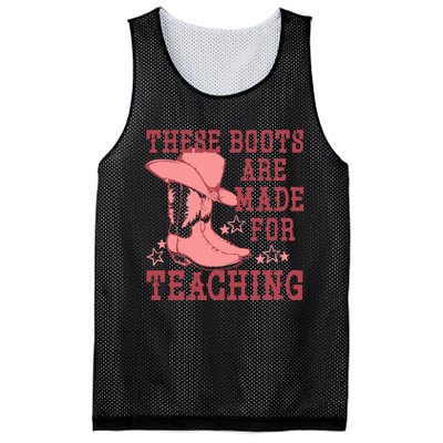 These Boots Are Made For Teaching Boho Western Teacher Mesh Reversible Basketball Jersey Tank