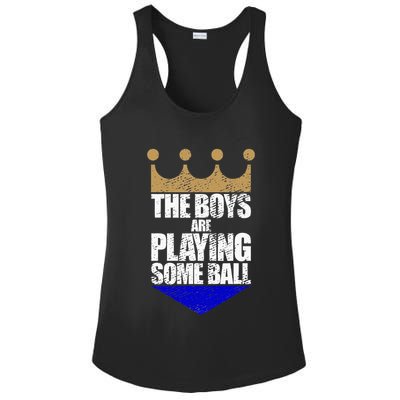 The Boy Are Playing Some Ball Ladies PosiCharge Competitor Racerback Tank