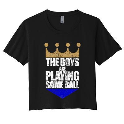 The Boy Are Playing Some Ball Crop Top