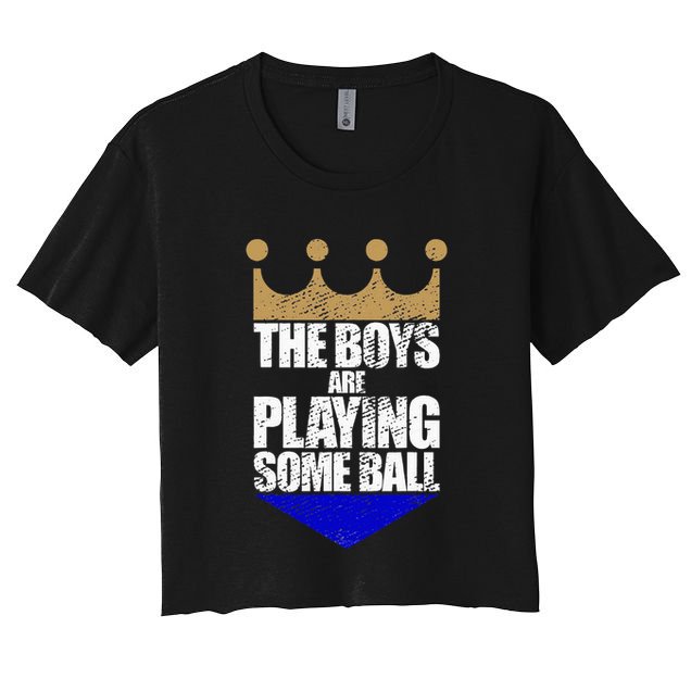 The Boy Are Playing Some Ball Crop Top