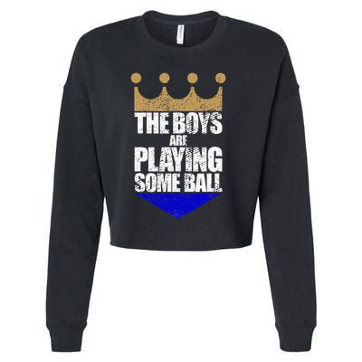 The Boy Are Playing Some Ball Cropped Pullover Crew