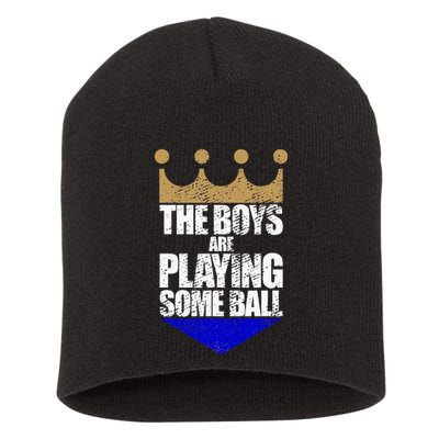 The Boy Are Playing Some Ball Short Acrylic Beanie