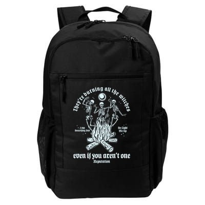 TheyRe Burning All The Witches Even If You ArenT One Dancing Skeletons Daily Commute Backpack