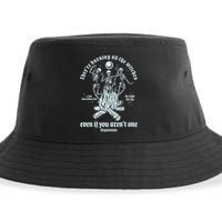 TheyRe Burning All The Witches Even If You ArenT One Dancing Skeletons Sustainable Bucket Hat