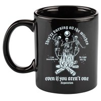 TheyRe Burning All The Witches Even If You ArenT One Dancing Skeletons 11oz C Handle Ceramic Mug