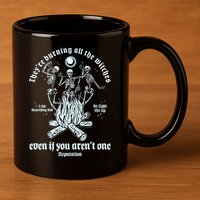 TheyRe Burning All The Witches Even If You ArenT One Dancing Skeletons 11oz C Handle Ceramic Mug