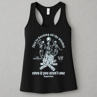 TheyRe Burning All The Witches Even If You ArenT One Dancing Skeletons Womens Tank Top