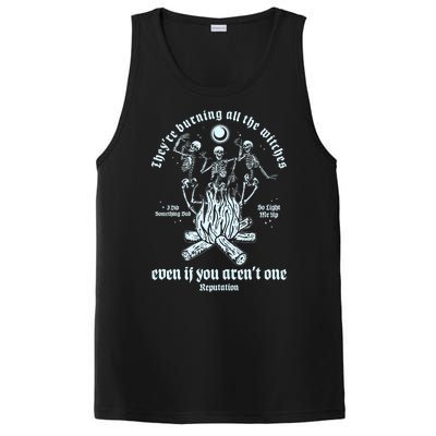 TheyRe Burning All The Witches Even If You ArenT One Dancing Skeletons PosiCharge Competitor Tank