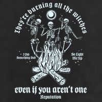 TheyRe Burning All The Witches Even If You ArenT One Dancing Skeletons Trucker Hat
