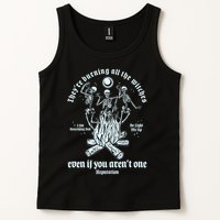 TheyRe Burning All The Witches Even If You ArenT One Dancing Skeletons Tank Top