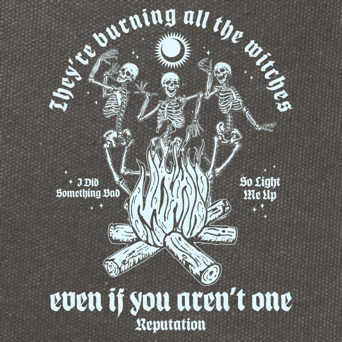 TheyRe Burning All The Witches Even If You ArenT One Dancing Skeletons Cotton Canvas Backpack