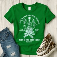 TheyRe Burning All The Witches Even If You ArenT One Dancing Skeletons Womens T-Shirt