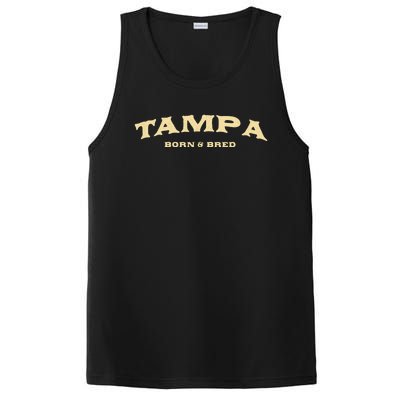 Tampa Born And Bred Florida American Fl Usa Resident Funny Gift PosiCharge Competitor Tank