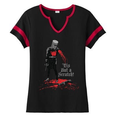 Tis But A Scratch Knight Ladies Halftime Notch Neck Tee