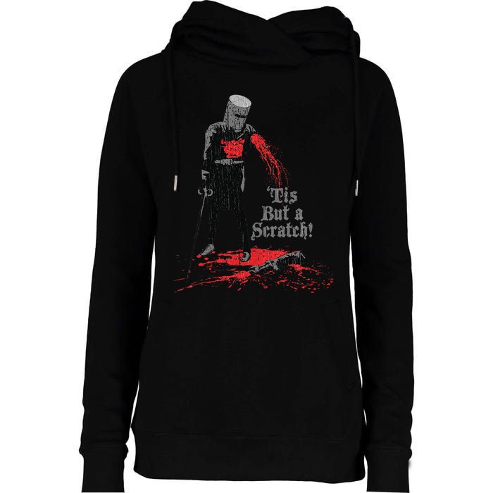 Tis But A Scratch Knight Womens Funnel Neck Pullover Hood