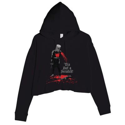 Tis But A Scratch Knight Crop Fleece Hoodie