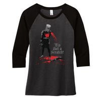 Tis But A Scratch Knight Women's Tri-Blend 3/4-Sleeve Raglan Shirt