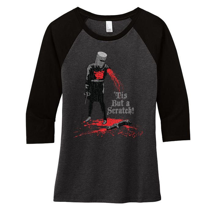 Tis But A Scratch Knight Women's Tri-Blend 3/4-Sleeve Raglan Shirt