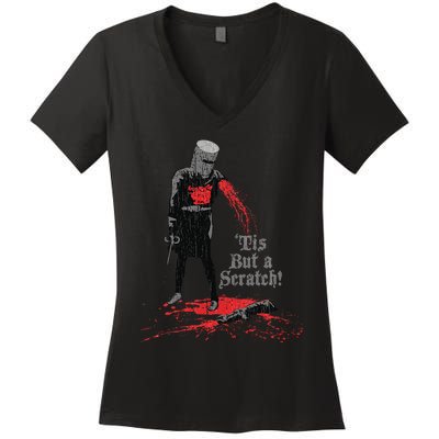 Tis But A Scratch Knight Women's V-Neck T-Shirt