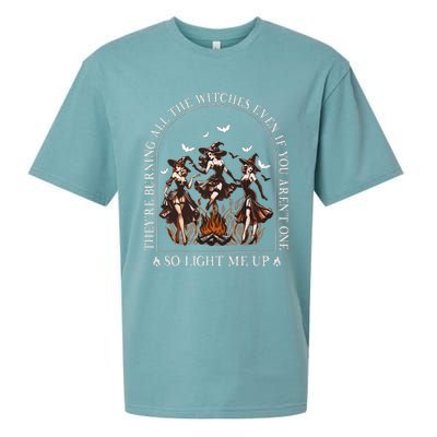 TheyRe Burning All The Witches Even If You Arent One Sueded Cloud Jersey T-Shirt