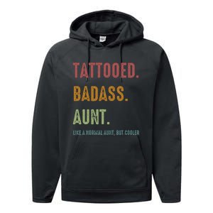 Tattooed Badass Aunt Inked Performance Fleece Hoodie