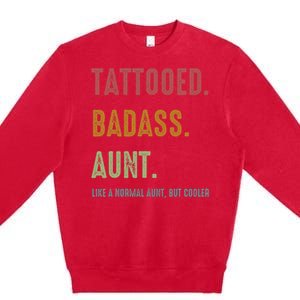 Tattooed Badass Aunt Inked Premium Crewneck Sweatshirt