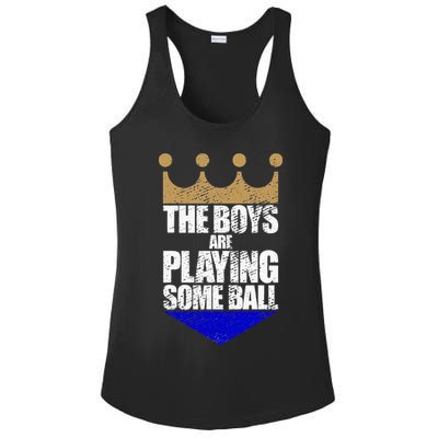The Boy Are Playing Some Ball Ladies PosiCharge Competitor Racerback Tank