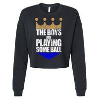 The Boy Are Playing Some Ball Cropped Pullover Crew