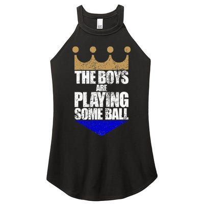 The Boy Are Playing Some Ball Women's Perfect Tri Rocker Tank