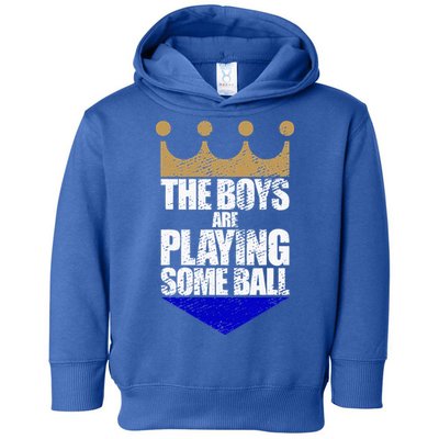 The Boy Are Playing Some Ball Toddler Hoodie