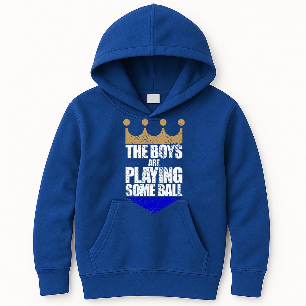 The Boy Are Playing Some Ball Kids Hoodie