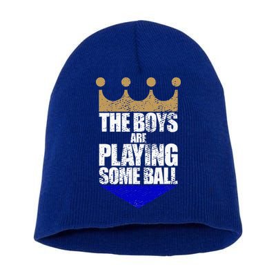 The Boy Are Playing Some Ball Short Acrylic Beanie