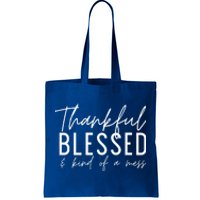 Tankful Blessed And Kind Of A Mess Fall Thanksgiving Cool Gift Tote Bag