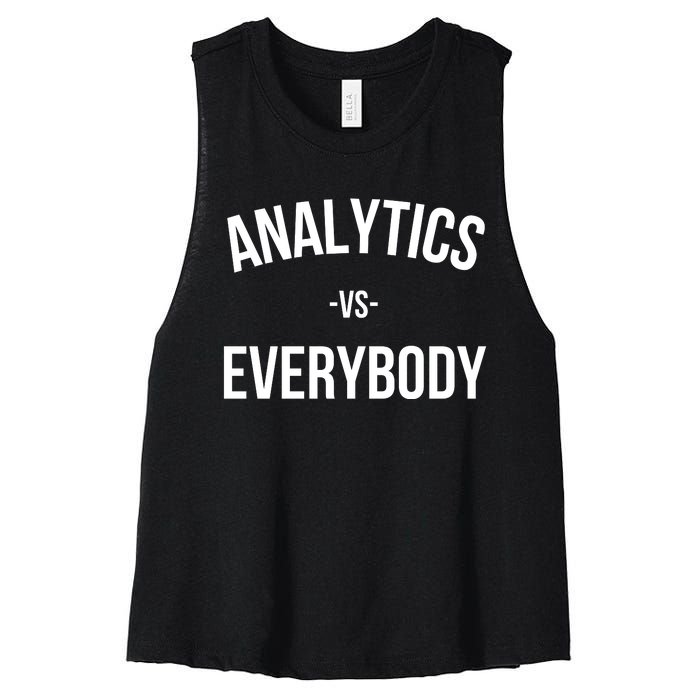 Toronto Blue Analytics Vs Everybody Women's Racerback Cropped Tank