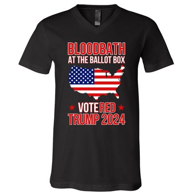 Trump Bloodbath At The Ballot Box 2024 Vote Red V-Neck T-Shirt