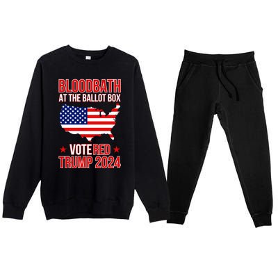 Trump Bloodbath At The Ballot Box 2024 Vote Red Premium Crewneck Sweatsuit Set