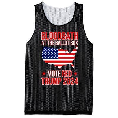 Trump Bloodbath At The Ballot Box 2024 Vote Red Mesh Reversible Basketball Jersey Tank