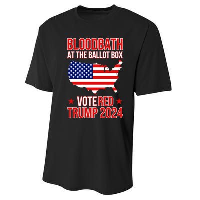 Trump Bloodbath At The Ballot Box 2024 Vote Red Performance Sprint T-Shirt