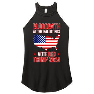 Trump Bloodbath At The Ballot Box 2024 Vote Red Women's Perfect Tri Rocker Tank