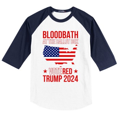 Trump Bloodbath At The Ballot Box 2024 Vote Red Baseball Sleeve Shirt