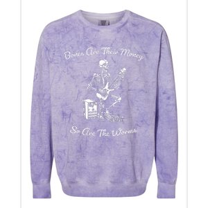 Their Bones Are Their Money I Think You Should Leave Colorblast Crewneck Sweatshirt