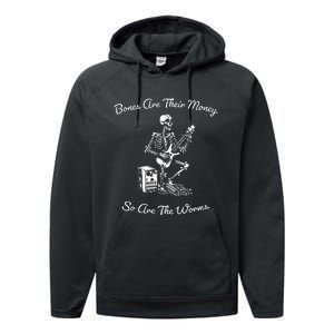 Their Bones Are Their Money I Think You Should Leave Performance Fleece Hoodie