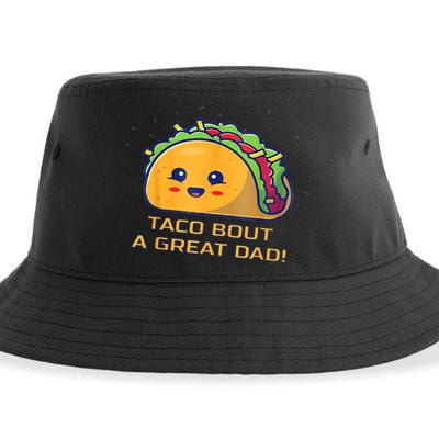 Taco Bout A Great Dad! Funny Dad Joke Sustainable Bucket Hat
